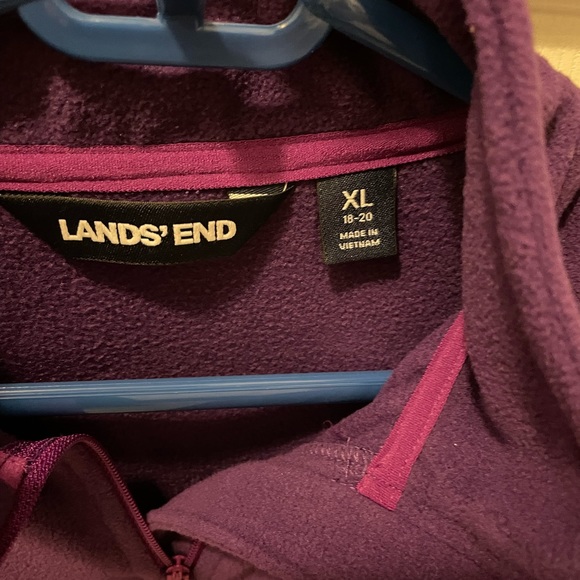 Lands’ End Purple Fleece 1/4 Zip Girls XL (18-20) Brand New - Spring - Picture 2 of 4